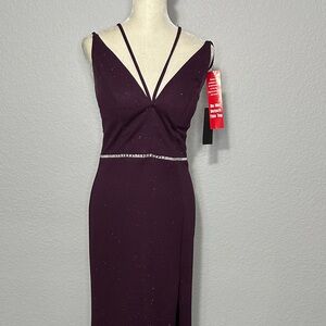 Purple Prom Dress Evening Gown Strappy 7